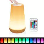 LED Nachttischlampe mit Touch Dimmer und Fernbedienung - Stimmungslicht für Schlafzimmer/Wohnzimmer/Büro