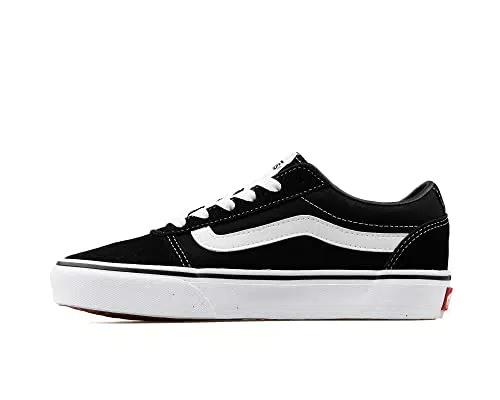Vans Damen Ward Sneaker in Schwarz/Gold - Suede Metallic