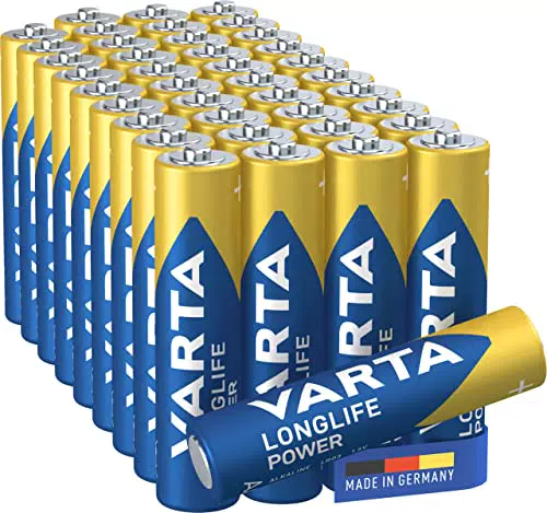 VARTA AAA Batterien, Longlife Power Alkaline 1,5V - Made in Germany