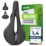 Velmia Mountainbike Fahrradsattel aus Memory Foam mit ergonomischem 3-Zonen-Konzept
