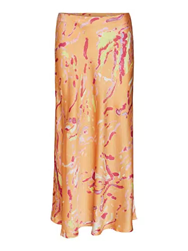Vero Moda Damen Rock mit Herzmuster in Orange.