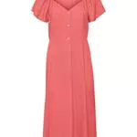 Vero Moda Damen VMMYMILO Sommerkleid - Georgia Peach