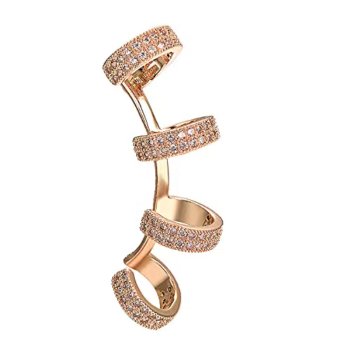 Ohrklemme Damen Zirkonia Ohrringe - Vogem Ear Cuff Schmuck