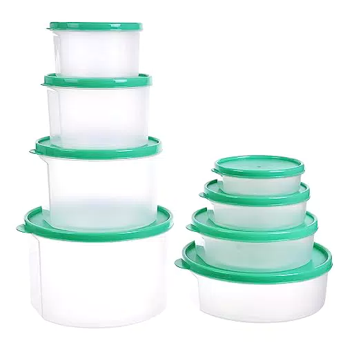 Plastik Vorratsdosen mit Deckel für Küche - BPA-frei und Frischhaltedosen - Küchenorganizer für Getreide und mehr