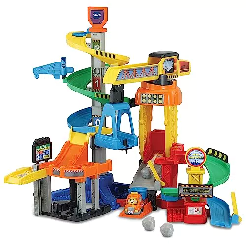 VTech Tut Tut Baby Flitzer Baustelle Spielset mit Melodien und Kipplaster - Für Kinder 1-5 Jahre