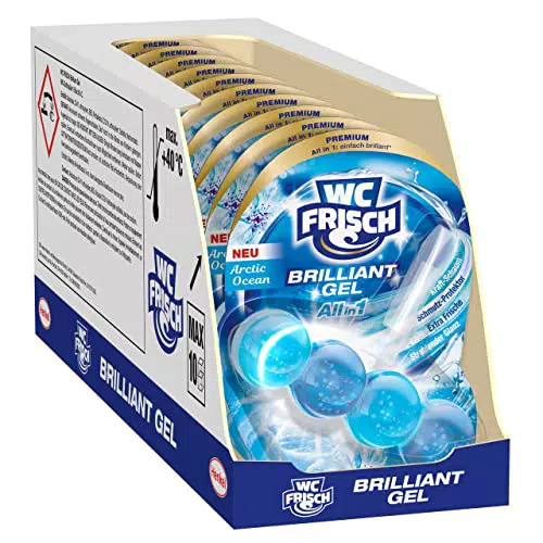 WC FRISCH Kraft Aktiv Duftspüler Lemon, WC Reiniger für Reinigung bei jeder Spülung