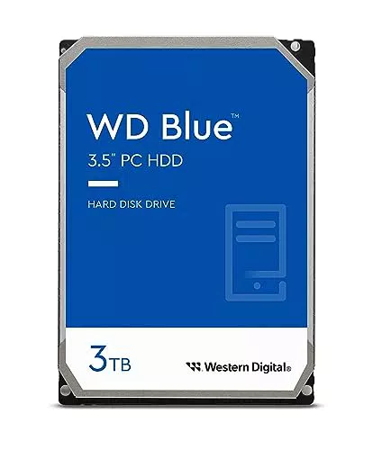 WD Blue 3 TB Interne HDD mit hoher Zuverlässigkeit und 256 MB Cache