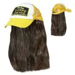 Widmann Trucker Cap mit Haaren - Verstellbarer Hut für Mottopartys und Karneval