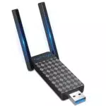 WLAN Stick ElecMoga AC1300 USB 3.0 Adapter Dual 5dBi Antennen für Laptop/Desktop/PC - Kompatibel mit Windows und Mac OS