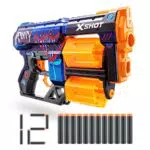 X-Shot Skins Dread Schaumstoffdart-Blaster - Poppy mit 12 Darts