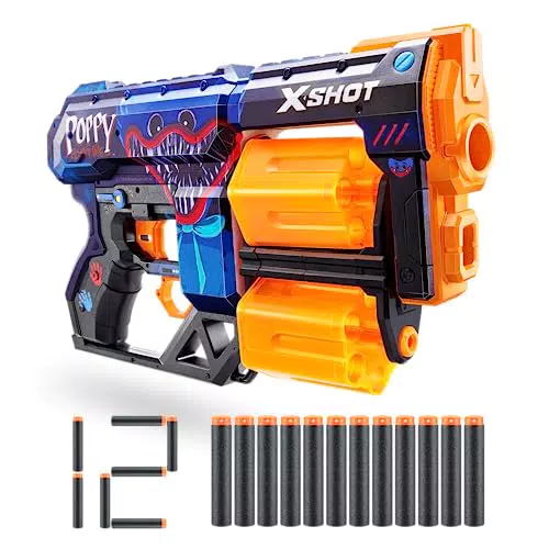 X-Shot Skins Dread Schaumstoffdart-Blaster - Poppy mit 12 Darts