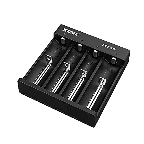 XTAR MC4S - Profi-Ladegerät für Li-Ionen- und NiMh-Akkus, Tiefentladung, Zellenreaktivierung