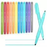 Yafe Textmarker Set mit Dicker und Dünner Spitze - Marker Stifte in 12 Farben
