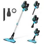 YISORA Akku Staubsauger 3-in-1 Kabellos mit Wandhalterung - Stielstaubsauger beutellos für Teppiche und Hartböden