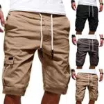 Kurze Cargo-Hose Herren Sommer Freizeit Shorts mit Taschen - Ideal für Strand und Sport