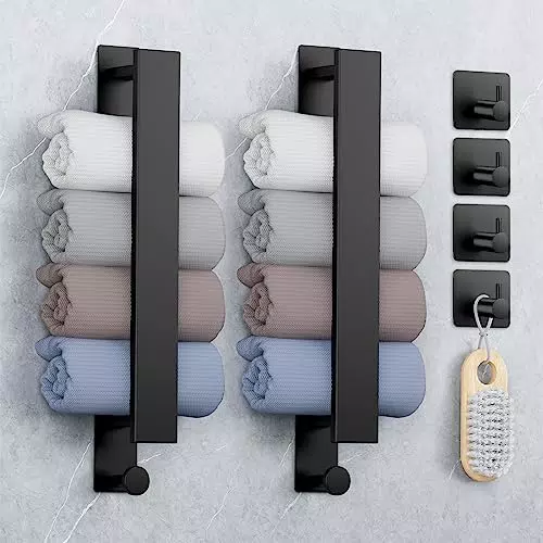 Handtuchhalter ohne Bohren aus Edelstahl für Badezimmer - Selbstklebend