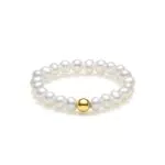ZHOU LIU FU Damen-Ring mit Süßwasserperlen und 18 Karat Goldperlen