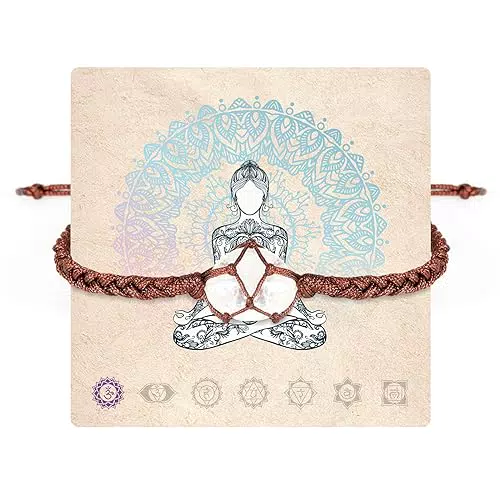 Chakra Armband aus Echten Steinen - Verstellbares Kristallarmband in Geflochtener Optik