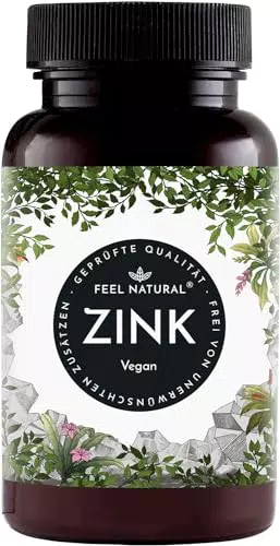Zink Tabletten - Hochdosiert mit Zink-Bisgylcinat - Vegan & Laborgeprüft