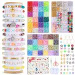 Perlen Armband Set mit Buchstaben und Smiley Perlen für DIY Schmuck