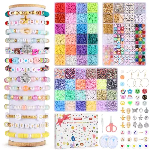 "Perlen Armband Set mit Buchstaben und Smiley Perlen für DIY Schmuck"