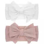 Baby Mädchen Stirnband Turban mit Schleifen für Neugeborene und Kleinkinder