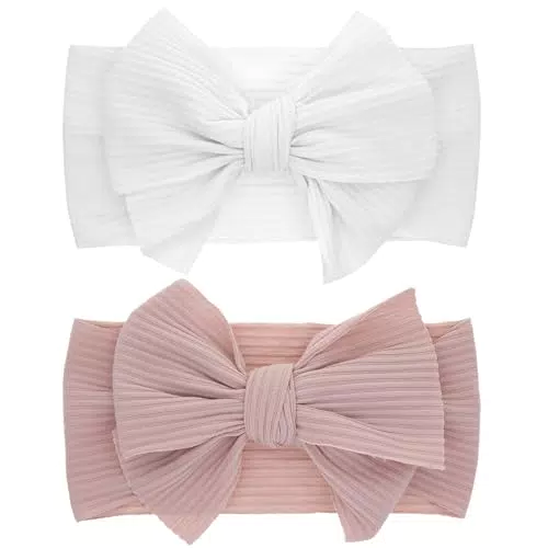 Baby Mädchen Stirnband Turban mit Schleifen für Neugeborene und Kleinkinder
