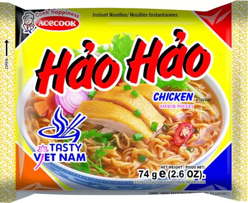 ACECOOK Instantnudeln Huhn - Leckere Nudelsuppe - 74g