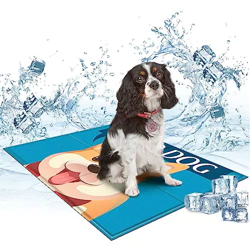 Kühlmatte mit Kühlgel für Hunde und Katzen - Ungiftiges Gel - Sommerschlafbett