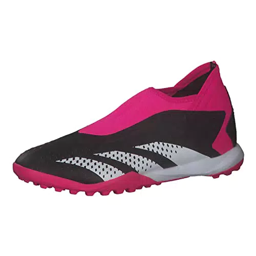 Adidas Predator Accuracy.3 TF Fußballschuhe, Unisex - Schwarz/Weiß/Rosa