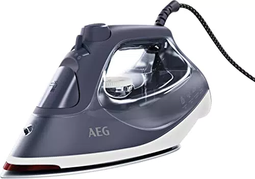 AEG Dampfbügeleisen SI6-1-2MN / Leistungsstarkes 2400 Watt / Dampfstoß 160g / Selbstreinigungsfunktion / Anti-Kalk System / Blau-Weiß