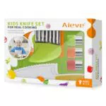 Kinder Kochmesser Set für sicheres Schneiden und Kochen von Obst oder Gemüse - AIEVE