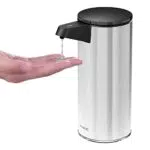 AIKE Automatischer Seifenspender aus Edelstahl mit Infrarotsensor - Berührungslose Seifenausgabe mit USB-Aufladung
