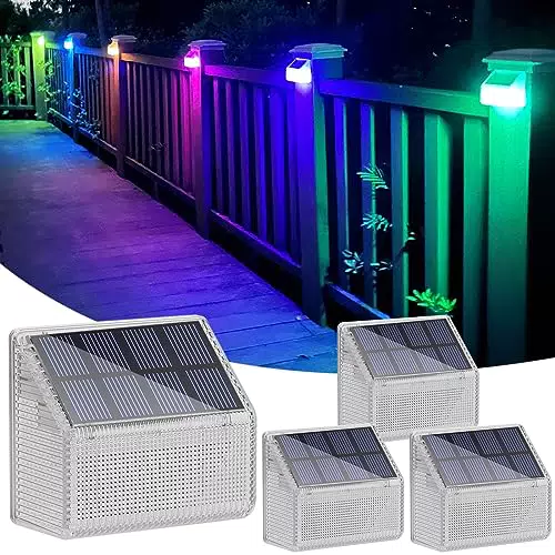 Solarlampen für Außen von Alinana - RGB-Farbwechsel, Wasserdicht für Zäune und Dekoration