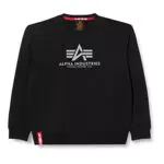 Alpha Industries Herren Basic Sweater mit reflektierendem Print