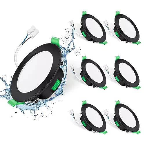 Alusso Lighting LED Einbaustrahler Dimmbar 7W IP44 Einbauleuchten Warmweiß - 6er Set