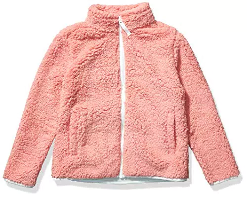 Amazon Essentials Mädchen Sherpa-Fleecejacke mit durchgehendem Reißverschluss