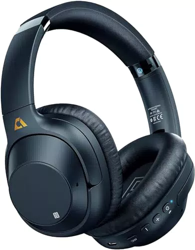 Kopfhörer mit aktiver Geräuschunterdrückung und Bluetooth, Hi-Fi-Sound, Mikrofon - Blau