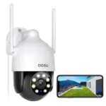 AOSU 2K Überwachungskamera für den Außenbereich mit WLAN, 360° Schwenkfunktion, Spotlight, Sirene und Alexa-Kompatibilität