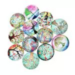 Glas Cabochon Lebensbaum Muster Kristall Aufkleber für DIY Schmuckherstellung