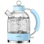 ASCOT Elektrischer Glas-Wasserkocher mit Retro-Design und Trockengehschutz