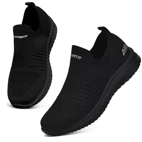 ASHION Damen Slip On Sneaker - Leichte Atmungsaktive Freizeitschuhe