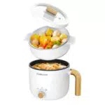 Elektrischer Hot Pot und Dampfgarer von Audecook - Tragbarer Mini Multikocher für unterwegs