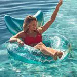 Schwimmreifen mit Rückenlehne Meerjungfrau Fischschwanz Schwimmsessel - Sommer Poolspielzeug