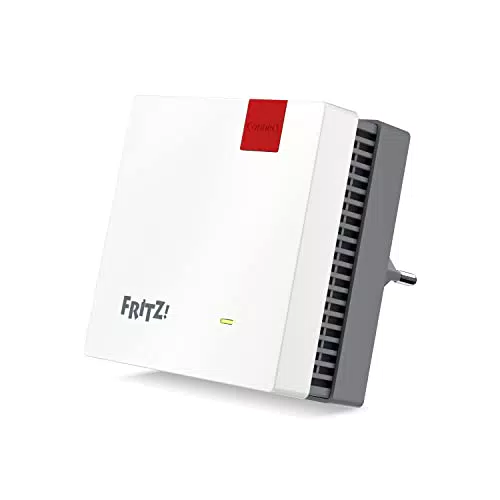 AVM FRITZ!Repeater 1200 AX - WLAN Repeater mit Wi-Fi 6, 5 GHz (bis zu 2.400 MBit/s) und 2,4 GHz (bis zu 600 MBit/s) - Deutschsprachige Version.