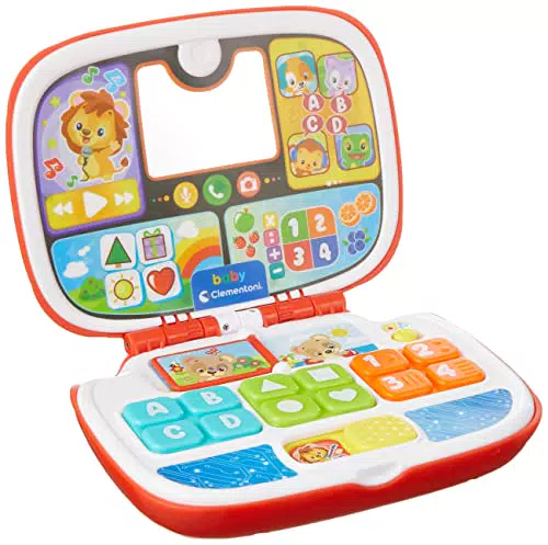 Clementoni Baby-Laptop Tierfreunde - Interaktives Spielzeug für Babys & Kinder ab 9 Monaten