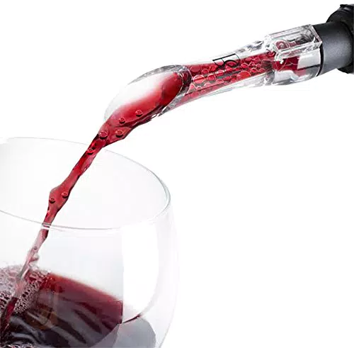 Weinbelüfter & Ausgießer aus robustem Acryl - Ideal zum Belüften von Rot-, Weiß- & Roséwein - Weindekanter Zubehör für die Feiertage