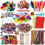 Bastelset Kinder: Bastelkoffer mit Bastelmaterial, Bastelsachen und Scrapbooking-Zubehör