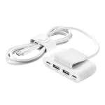 Belkin USB-Splitter mit 4 Ports für iPhone und Samsung Galaxy - 30 W Schnellladegerät