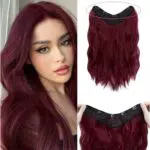 Haarverlängerung Clip In Extensions - Natürliche Haarteil Gewellt - 18 Zoll - Synthetisches Haar